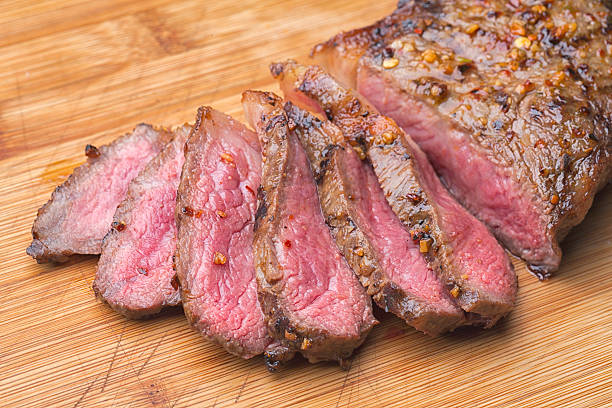 istock Sliced Kobe New York Steak on a Cutting Board 169975070