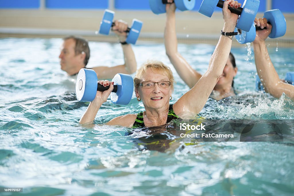 Wassergymnastik-Gruppe - Lizenzfrei Wassergymnastik Stock-Foto