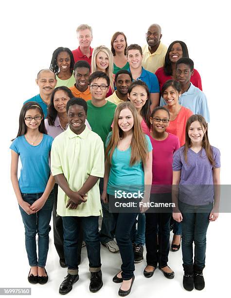 Grupo Diverso - Fotografias de stock e mais imagens de Grupo multiétnico - Grupo multiétnico, Família de várias gerações, Fundo Branco