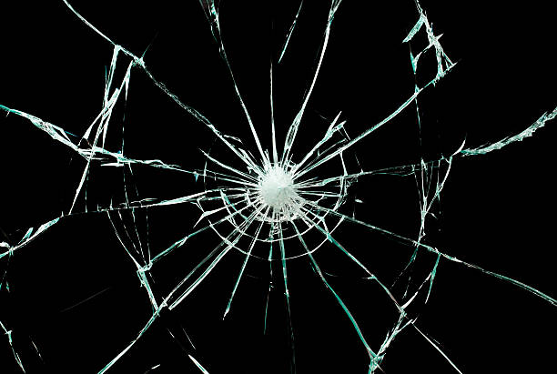 Cracked Glass stock photo