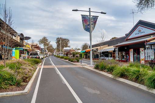 Streetscape of Brusnwick Street Mall between Ann and Wickham Streets.