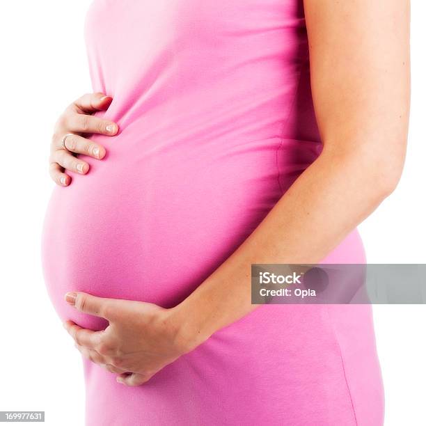 Young Pregnant Woman Stock Photo - Download Image Now - 20-24 Years, 25-29 Years, Abdomen