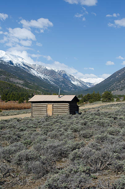 istock Log Cabin in the Mountains 169978053