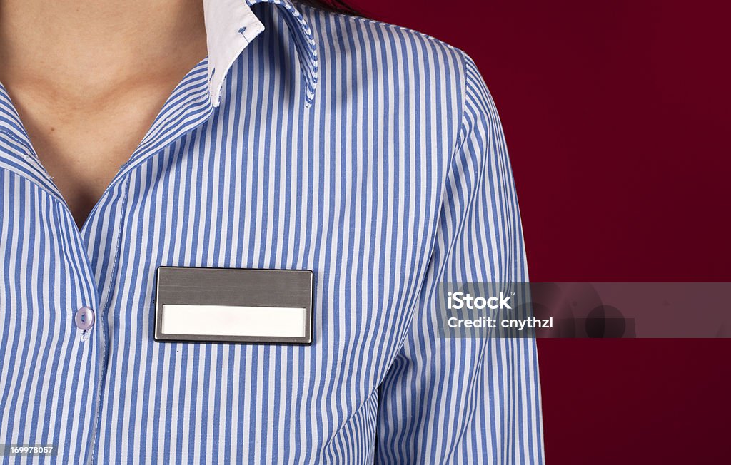 Рубашка Blank Именная табличка на - Стоковые фото Именная табличка роялти-фри