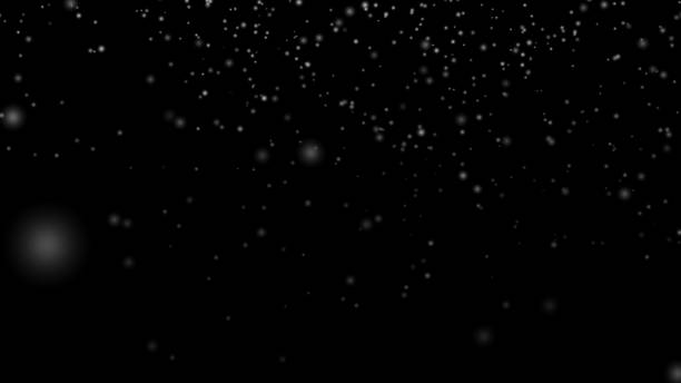 falling snow down on the black background. - sneeuw stockfoto's en -beelden