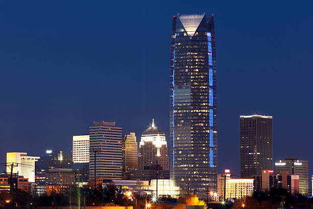 Oklahoma City at Night stock photo