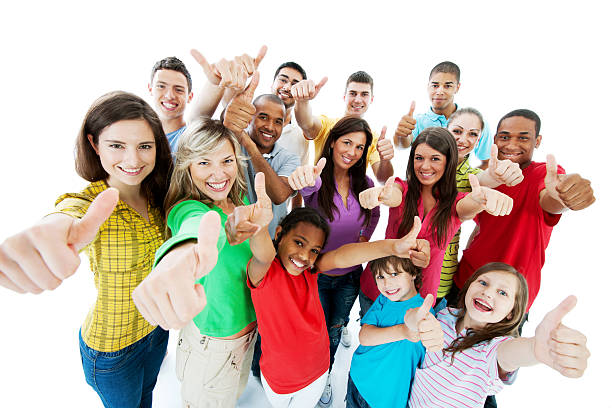 istock Large group of people with their thumbs up. 169980647