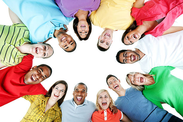 istock Large group of people standing in a circle 169980712