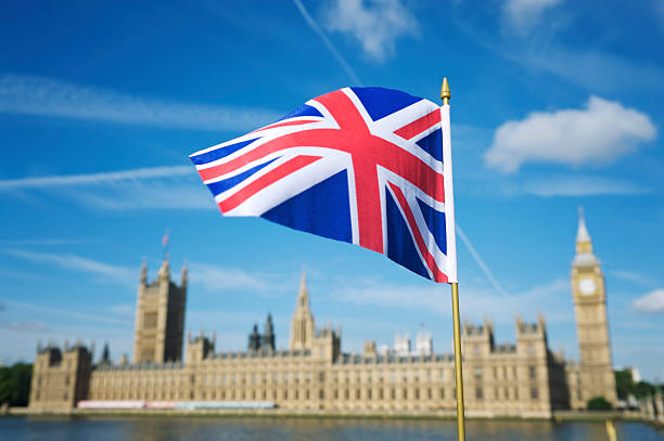istock Union Jack British Flag Westminster Palace London 169981284