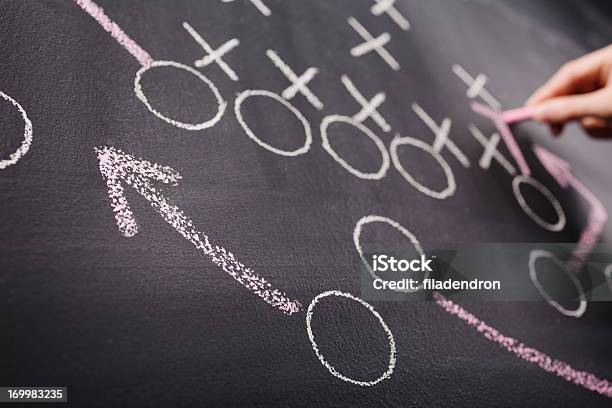 Hand Drawing A Game Strategy Stock Photo - Download Image Now - Strategy, Soccer, Soccer Ball