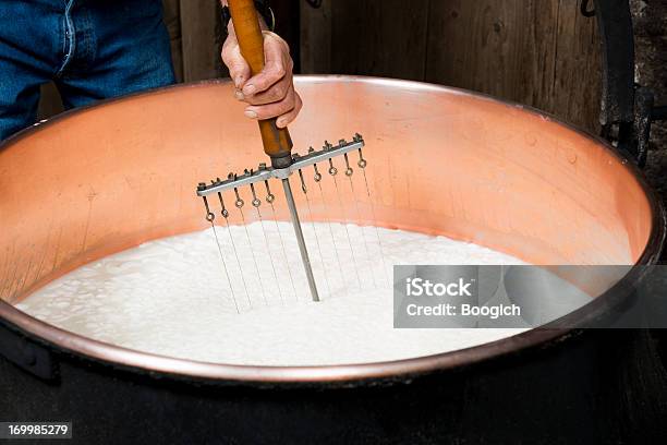 Fazer Queijo Orgânicos - Fotografias de stock e mais imagens de Quinta de Laticínios - Quinta de Laticínios, Suíça, Atividade