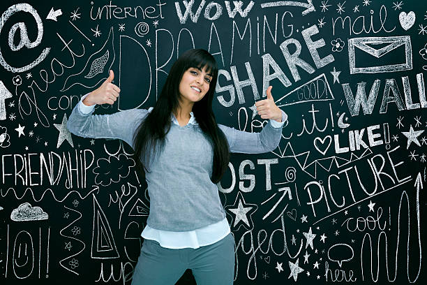 istock Young girl and social networks 169985295