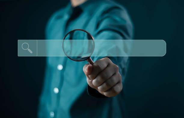 istock Businessman showing technology  information search, internet, website, information,  technology, online, global,  optimization 1699857648