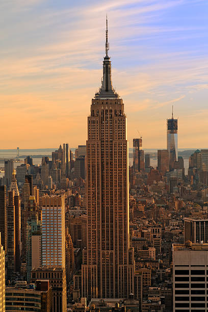 Empire state building at sunset XXXL stock photo