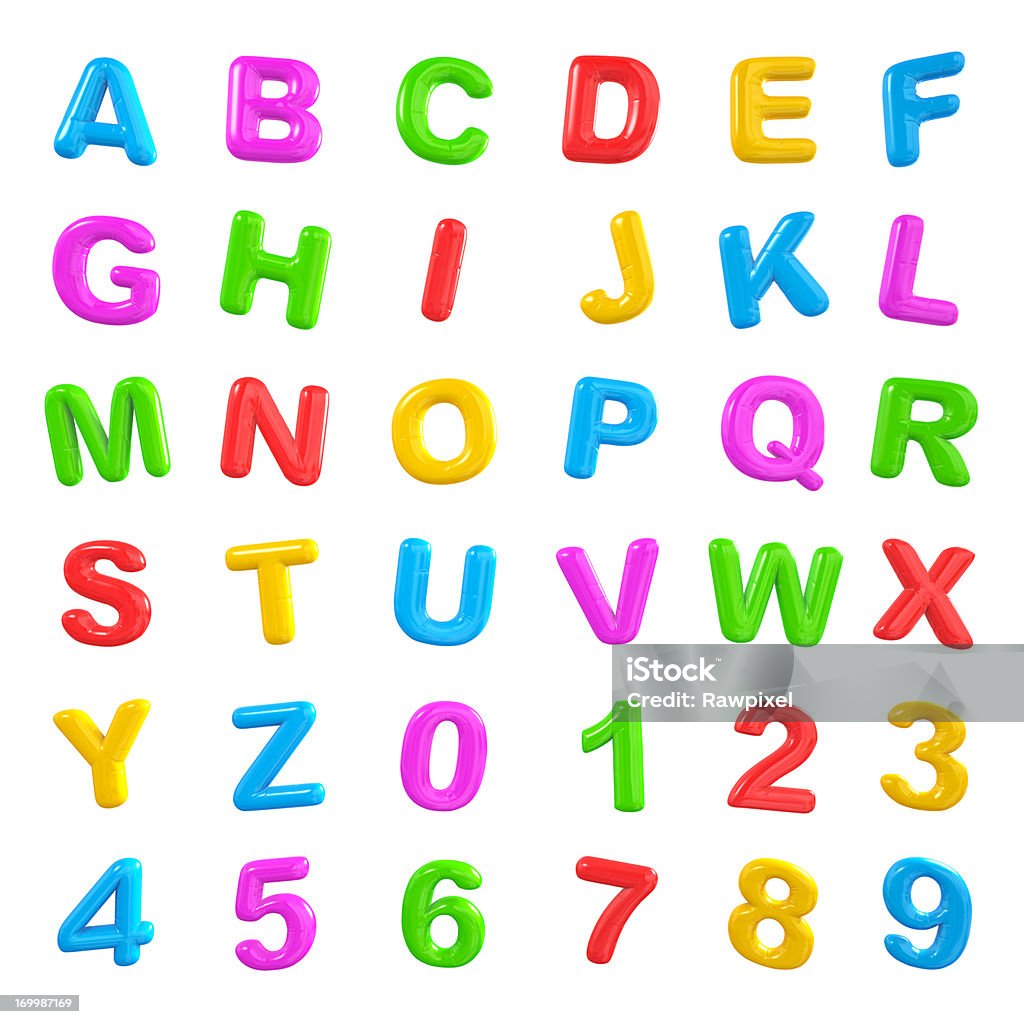 Bunte Luftballons Buchstaben alphabet - Lizenzfrei Alphabet Stock-Foto