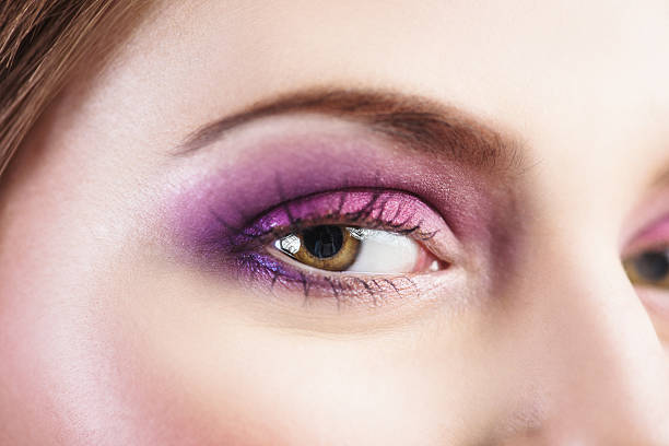 istock Beauty eyes close up purple eyeshadow 169987256