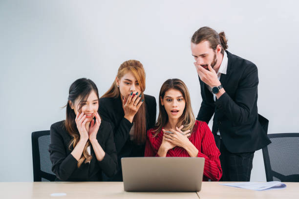 istock Group Business using a labtop while working together in office on meeting. Businesspeople collaborating on a new project. 1699880492