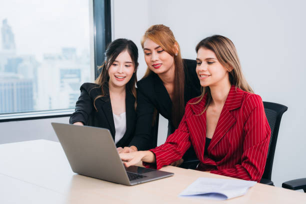 istock Group Business using a labtop while working together in office on meeting. Businesspeople collaborating on a new project. 1699883318
