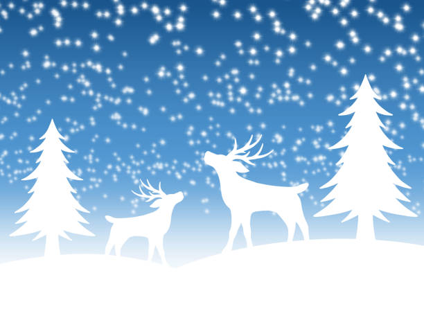 istock Christmas Background with Santa Claus, Christmas Tree, Snowman, Deer, Snow. Christmas Frame Background. Merry Christmas Background. Happy Christmas Day Background. Xmas Day Illustration 1699906144