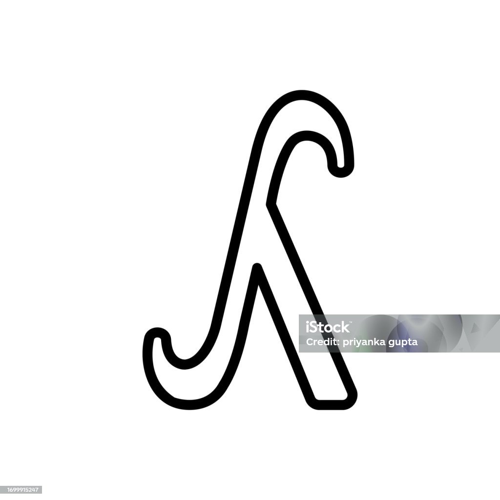 Lamda Math Sign Lambda Greek Stock Illustration - Download Image Now - Icon ...