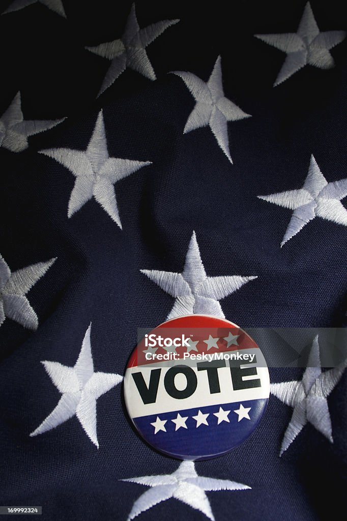 Votação de eleição de fixar as estrelas e riscas na Bandeira dos Estados Unidos da América - Royalty-free 2012 Foto de stock