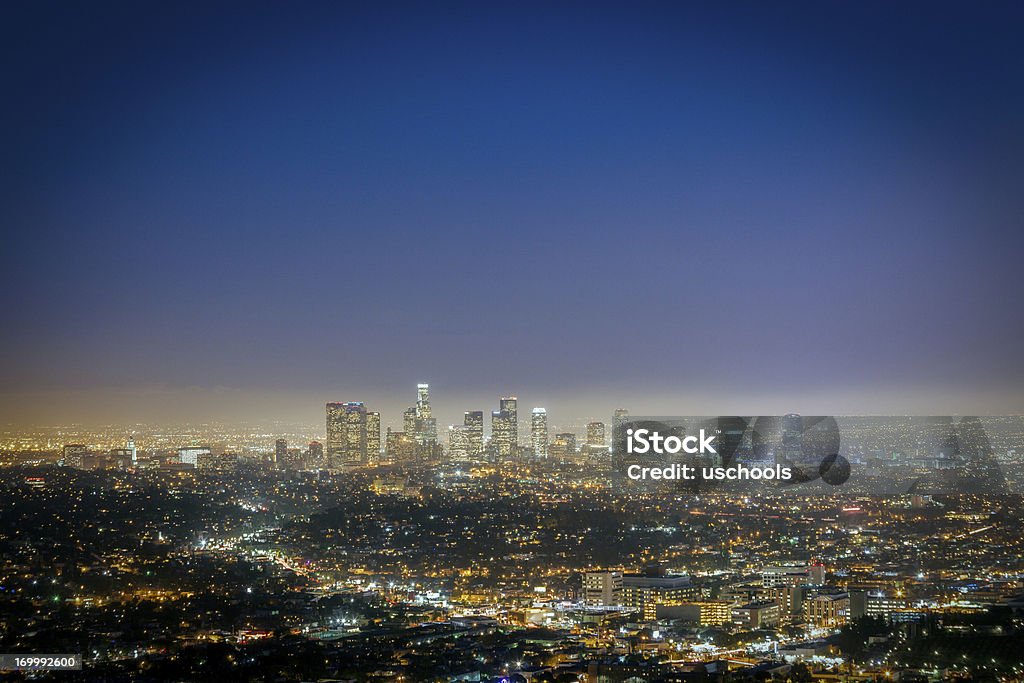 Edificios de la ciudad de Los Ángeles, California - Foto de stock de Noche libre de derechos