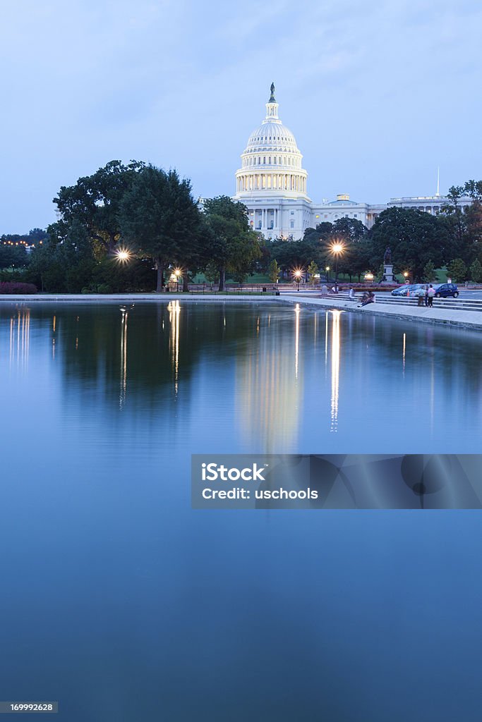 U.S. Capitol with reflection Washington DC Stock Photo