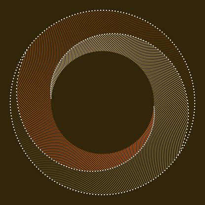 In this striking image, a series of earth-colored lines gracefully weave together to form a 3D circle shape. Each line is characterized by a distinctive white ending, contributing to the image’s visual intrigue. The utilization of earth tones in the lines provides a sense of organic essence, subtly blending with the crispness of the white endings, creating a harmonious and balanced aesthetic. This graphic piece can symbolize unity, continuity, and the interconnectedness of elements, making it a versatile choice for various applications, including design projects, presentations, and artistic expressions. The seamless intertwining of lines and the meticulous attention to detail in the pattern make this illustration a unique and captivating visual experience.