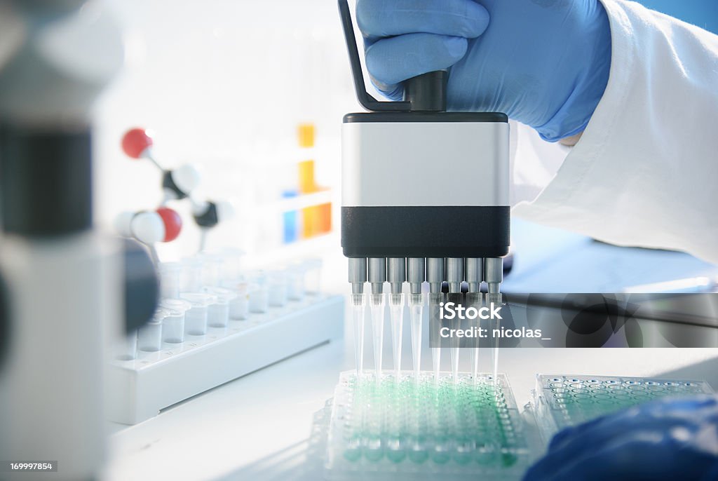 La investigación científica - Foto de stock de Microplaca libre de derechos