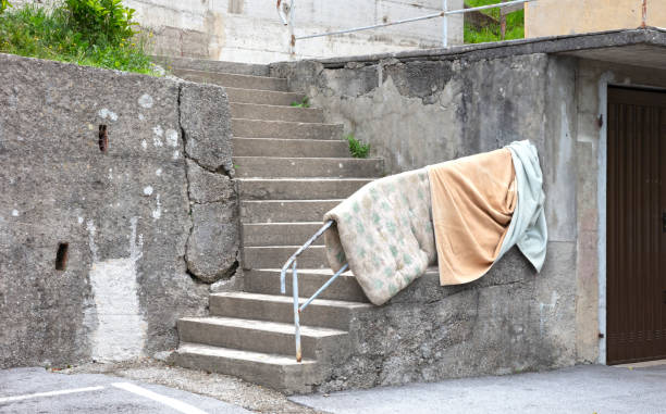 istock Blankets or sheets hanging outside to get some fresh air 1699978888