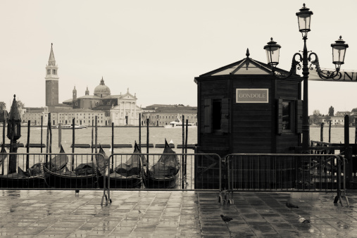 Gondola Service, image is sepia toned