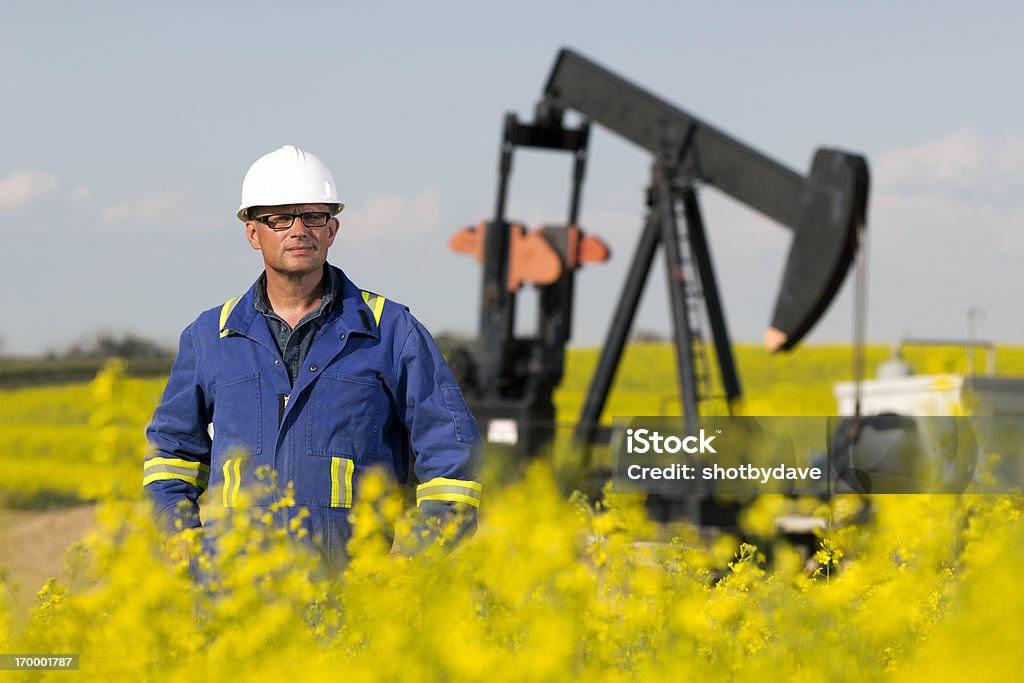 石油掘削装置の労働者 - 油田のロイヤリティフリーストックフォト
