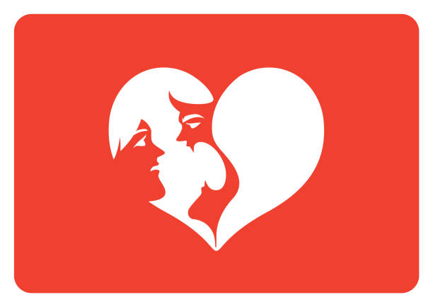 ilustraciones, imágenes clip art, dibujos animados e iconos de stock de mujer enfrentando al diablo enojado con el símbolo del corazón roto - women sign love trap
