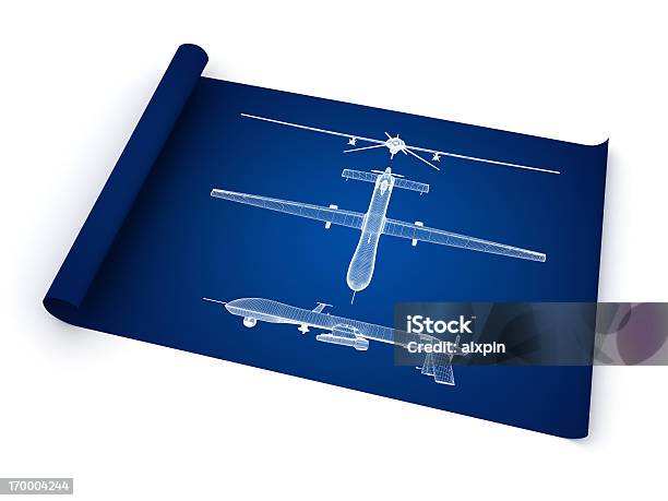 Uas Cianotipo Foto de stock y más banco de imágenes de Cianotipo - Plano - Cianotipo - Plano, Cuadrícula, Ejército