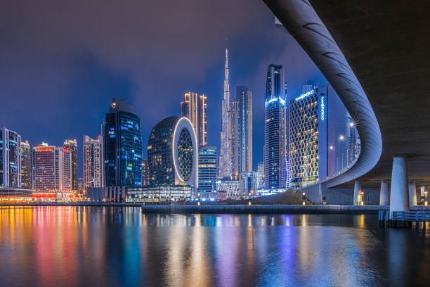 istock Dubai at night during the blue hour 1700042848