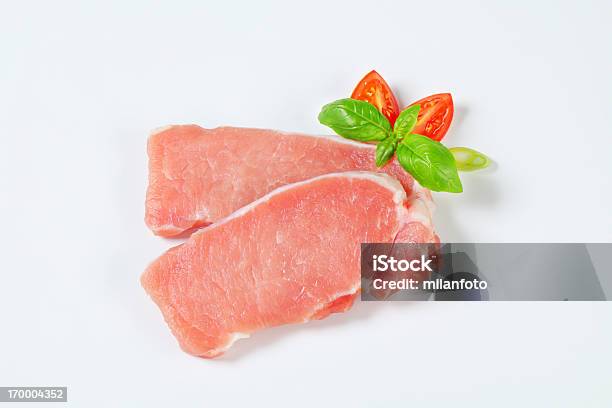 Foto de Raw Lombo Suíno e mais fotos de stock de Carne de Porco - Carne de Porco, Lombo, Cru