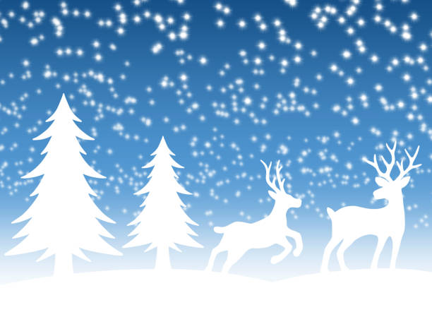 istock Christmas Background with Santa Claus, Christmas Tree, Snowman, Deer, Snow. Christmas Frame Background. Merry Christmas Background. Happy Christmas Day Background. Xmas Day Illustration 1700044545