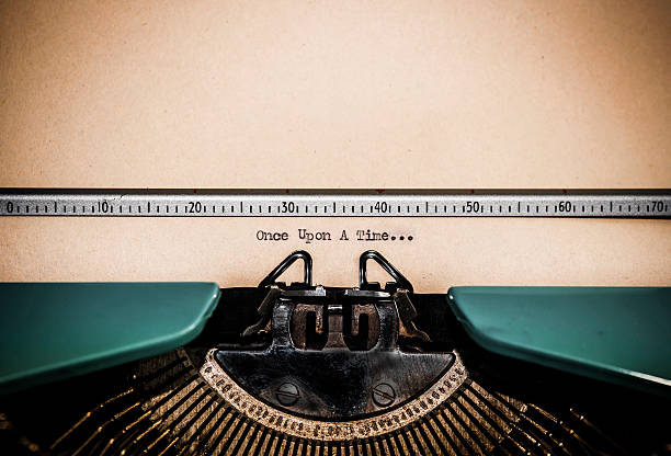 fiaba - typewriter writing retro revival old fashioned foto e immagini stock