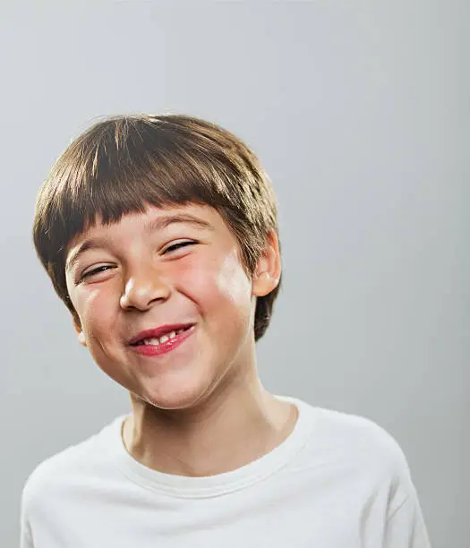 Portrait of a very happy child.