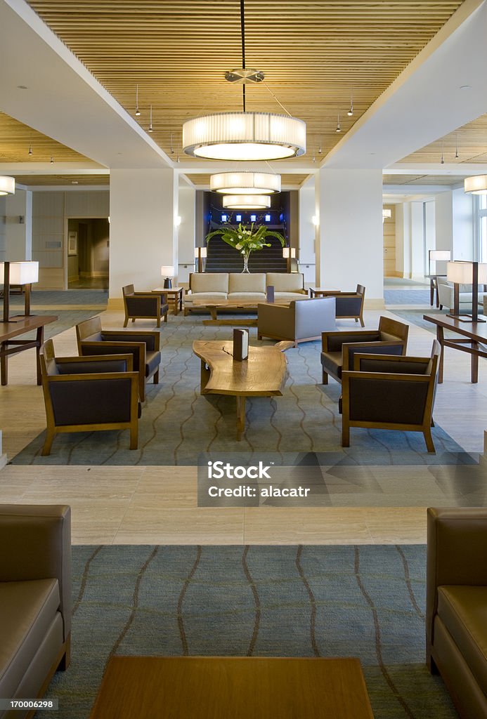 Elegante Lobby dell'Hotel - Foto stock royalty-free di Reception d'albergo