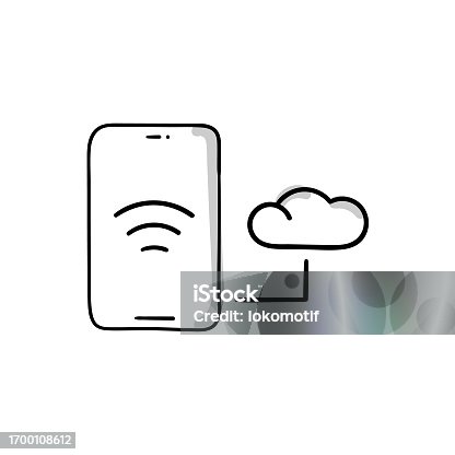 istock Cloud Computing Sketchy Doodle Vector Icon with Editable Stroke. The Icon is suitable for web design, mobile apps, UI, UX, and GUI design. 1700108612
