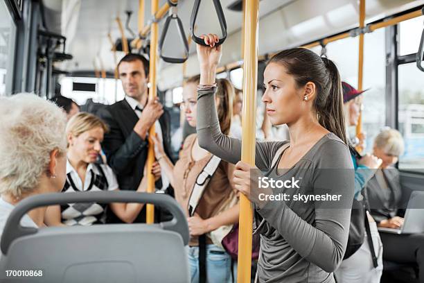 Crowded Bus Stock Photo - Download Image Now - Bus, Crowd of People, People