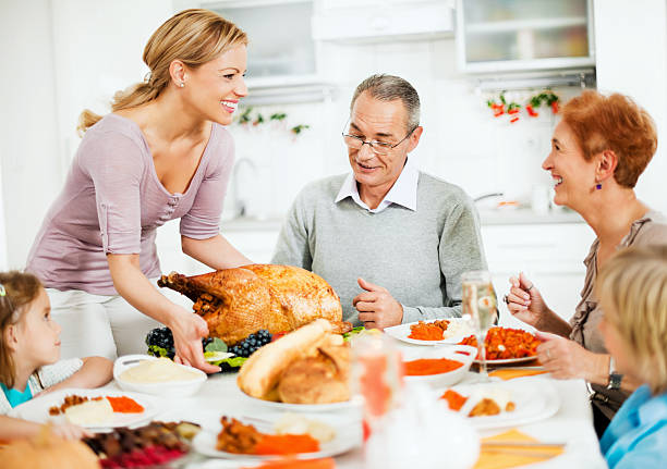 istock Family having Thanksgiving dinner. 170011039