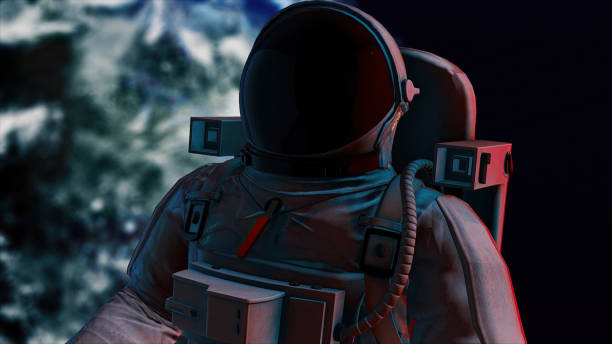 istock Astronaut in Space Suit Confidently Flying through Space and Time. 1700145026
