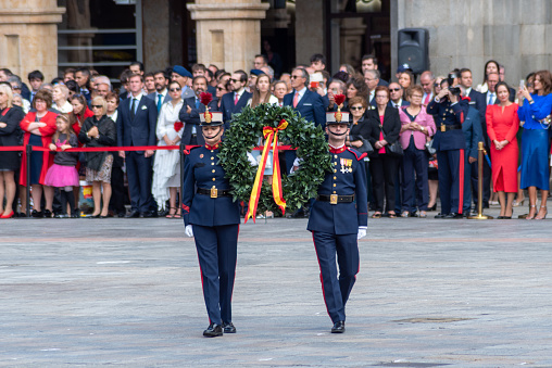 Civil swearing-in of the Spanish flag with the Royal Guard in Salamanca 2023