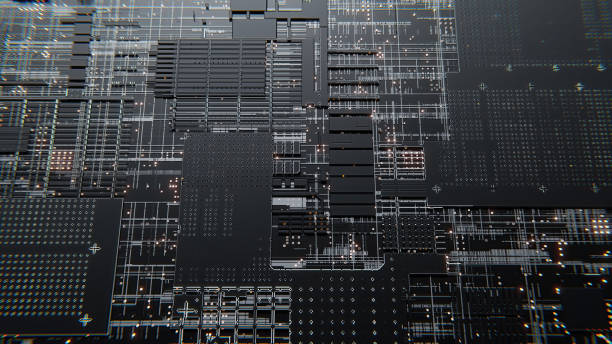 istock Abstract circuit board with a lot of micro chips 1700147405