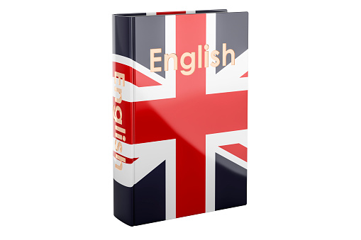 English language course. English language textbook, 3D rendering isolated on white background