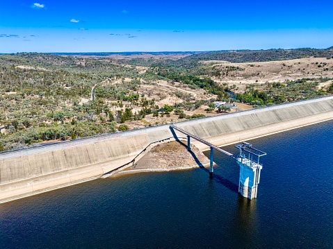 Aerial Photo from the Beautiful Pindari Dam, Pindari Dam is located on the Severn River 25km from Ashford. The storage capacity of the dam is 312,000 megalitres and a much valued water resource for the North West Slopes and Plains.