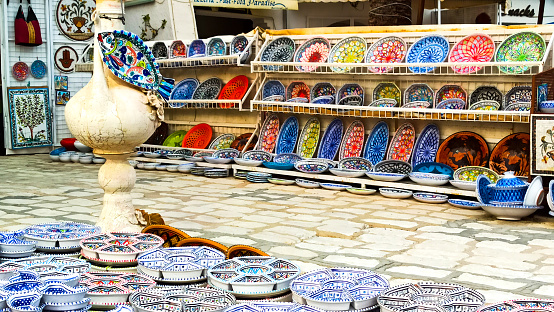 Home utensils of authentic Tunisian style
