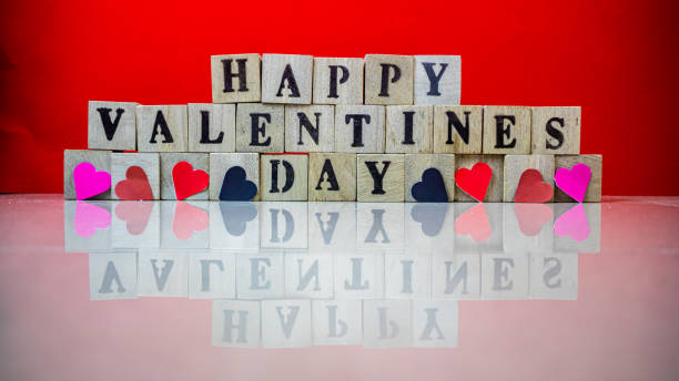istock Happy valentine day on wooden blocks 1700175364